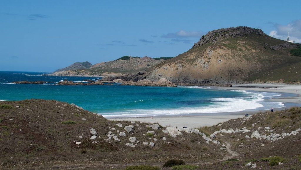 Detalle del agua en Praia de Suigrexas, Galicia, A Coruña