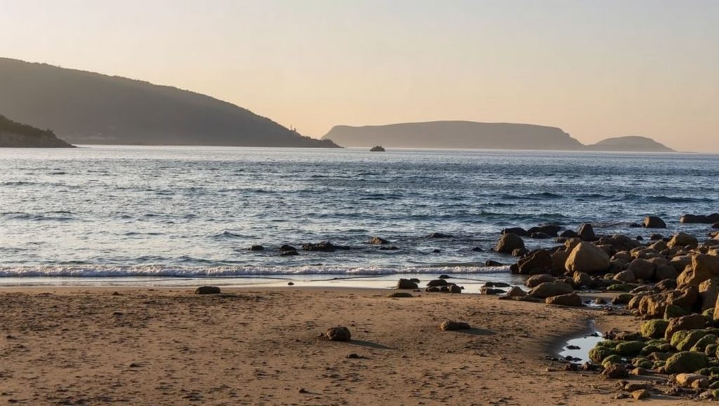 Vista del litoral en Praia de Suigrexas, Galicia