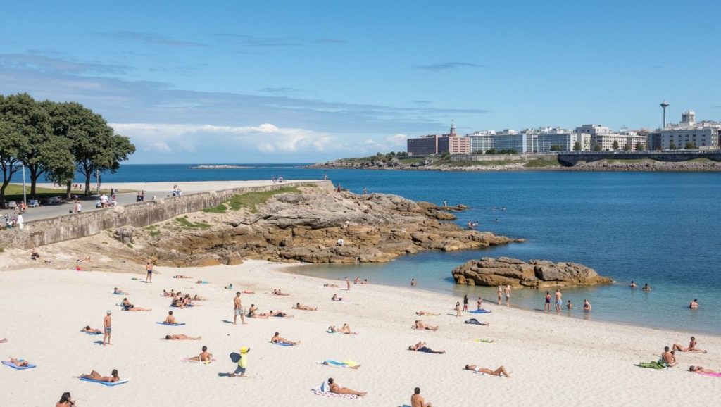 Arena fina en Supinal, Ribeira, A Coruña