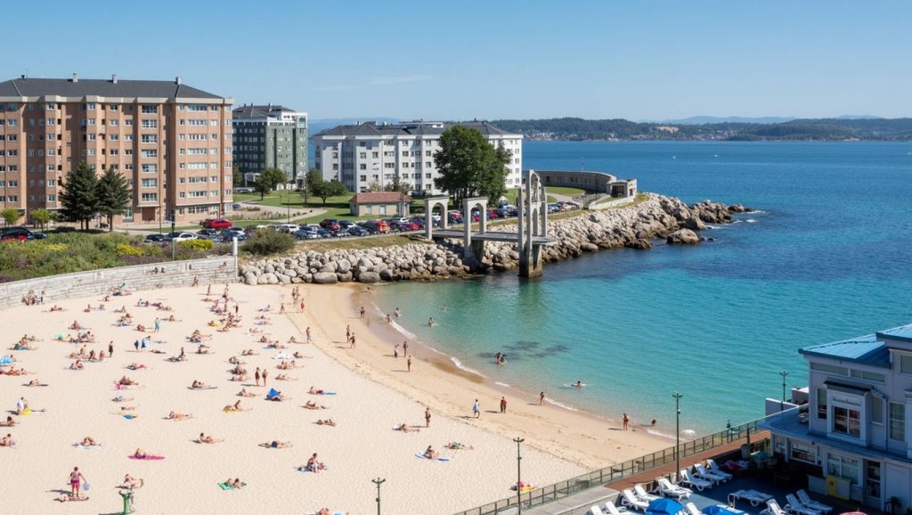 Playa de Praia de Susolmos, Galicia, costa de A Coruña