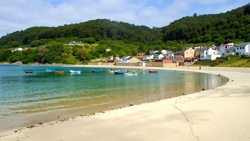 Vista general de Praia de Susolmos, Galicia