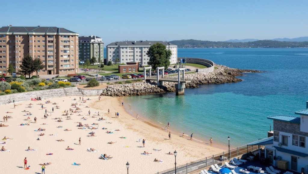 Playa Tomanauga en Ribeira, A Coruña