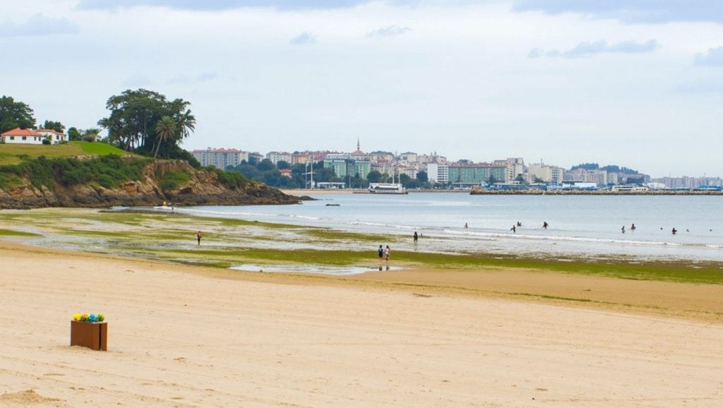 Vista de Praia de Tomanauga desde la orilla, Ribeira
