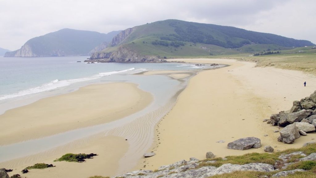 Arena fina en Tras das Eiras, Galicia, A Coruña
