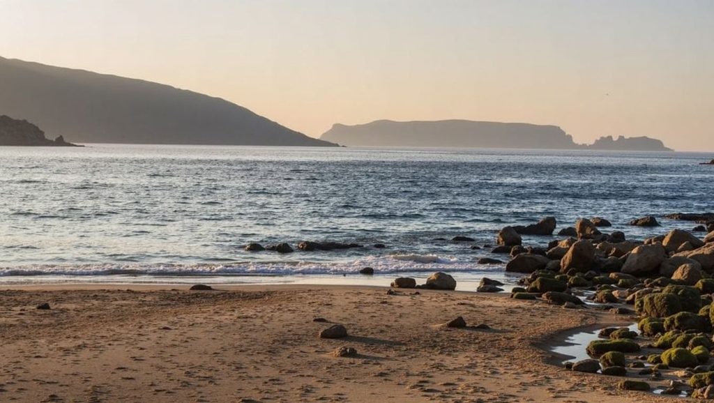 Textura de arena en Vaqueiro, Galicia, A Coruña