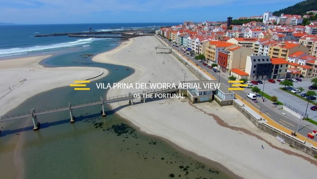 Panorámica de Praia de Vila Praia de Âncora, Pontevedra