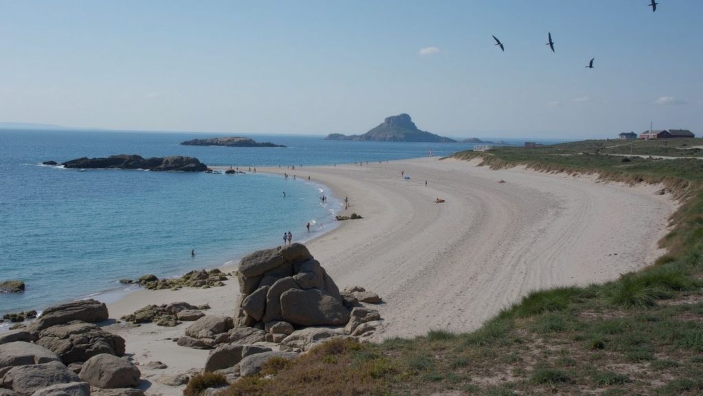Aguas de Praia de Vionta en Ribeira (Pontevedra)