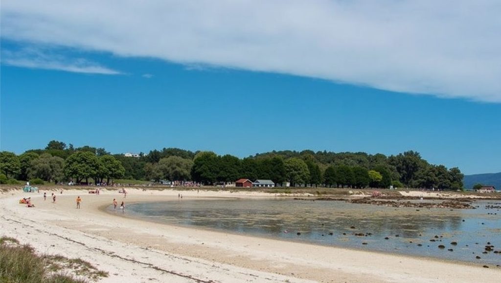Aguas de Praia de Xastelas en A Illa de Arousa (Pontevedra)