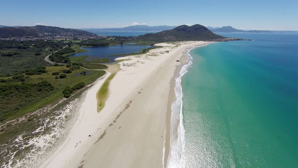 Playa do Ancoradoiro desde la arena, Muros, A Coruña