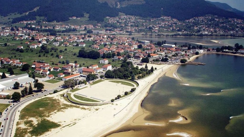 Ría y costa de Praia do Arnado en Moaña, Pontevedra