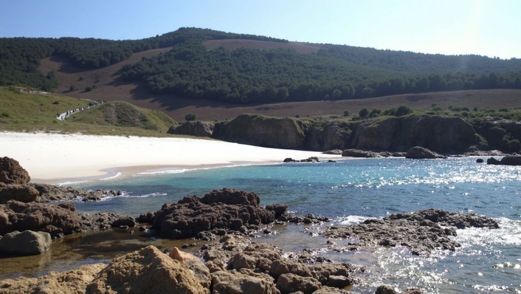 Aguas de Praia do Arnado en Moaña (Pontevedra)