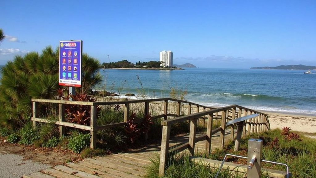 Ría y costa de Praia do Baluarte en Vigo, Pontevedra