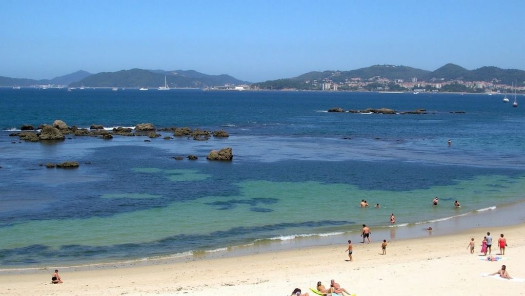Panorámica de Praia do Cagadouro, Pontevedra