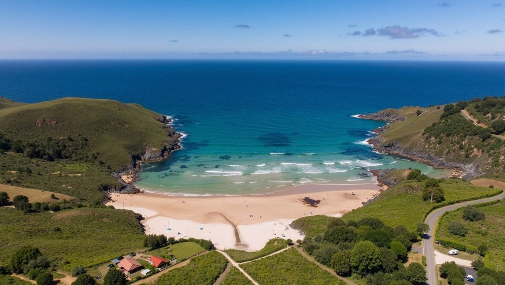 Ría y costa de Praia do Cano Grande en Valdoviño, A Coruña