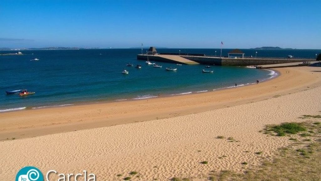 Ría y costa de Praia do Castro en Ribeira, Pontevedra