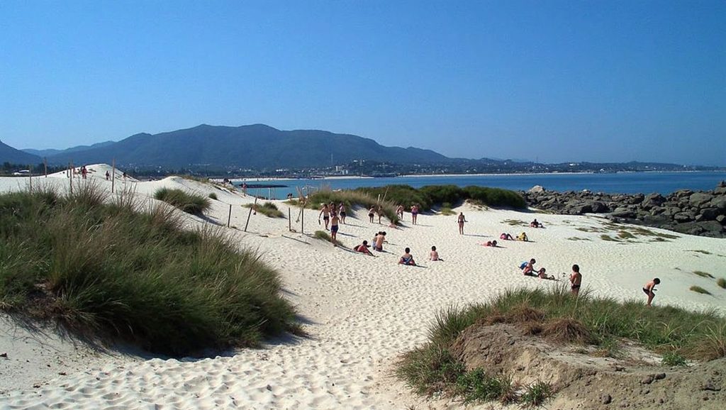 Panorámica de Praia do Cocho das Dornas, Pontevedra
