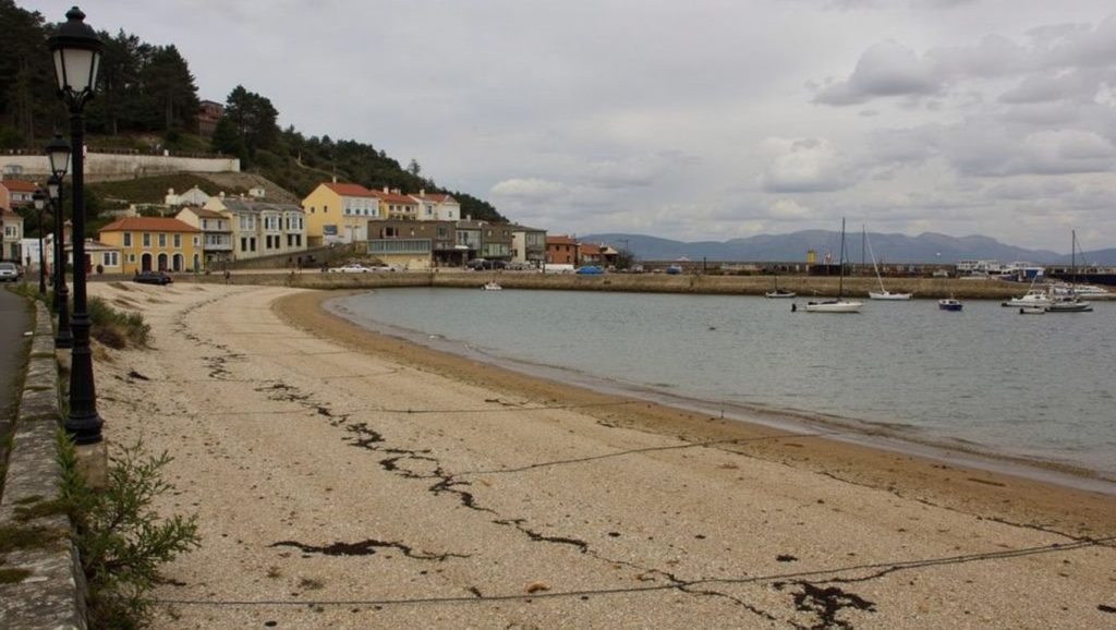 Ría y costa de Praia do Con en Moaña, Pontevedra