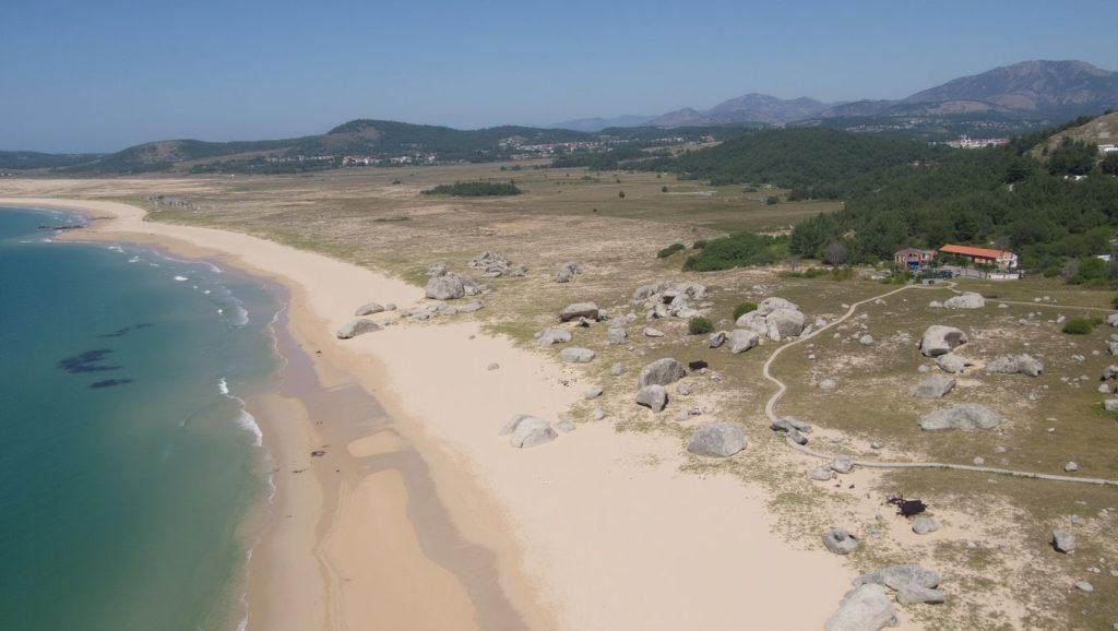Panorámica de Praia do Cornecho, Pontevedra