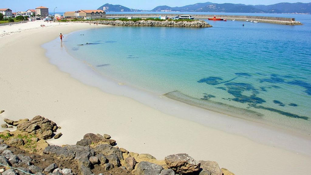 Horizonte desde Praia do Dique, O Porto do Son, A Coruña