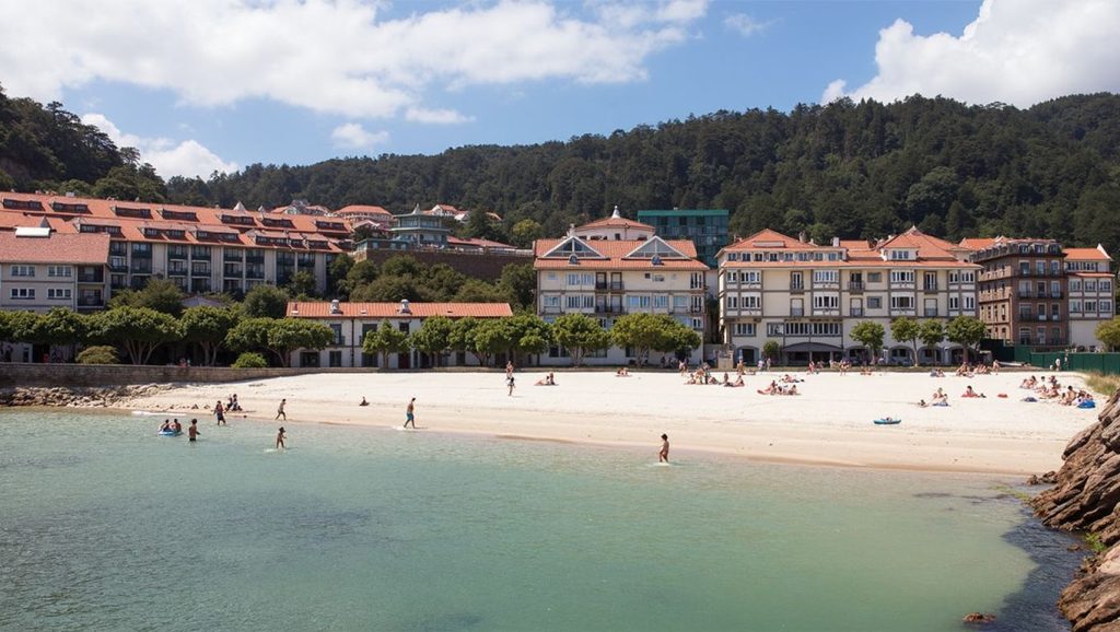 Línea de costa en Praia do Fogareiro, Muros