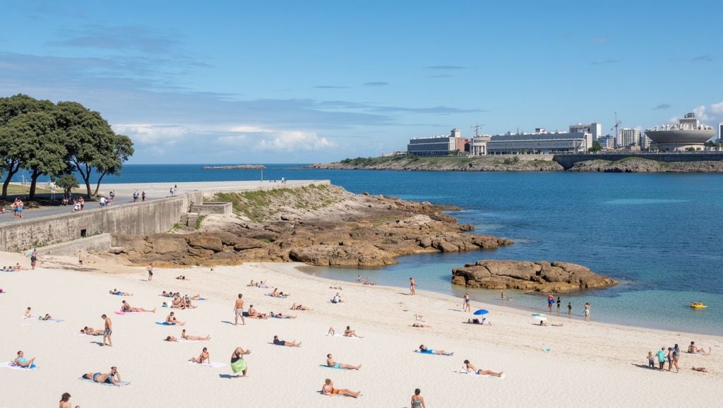 Horizonte desde Praia do Fradiño, Galicia, A Coruña