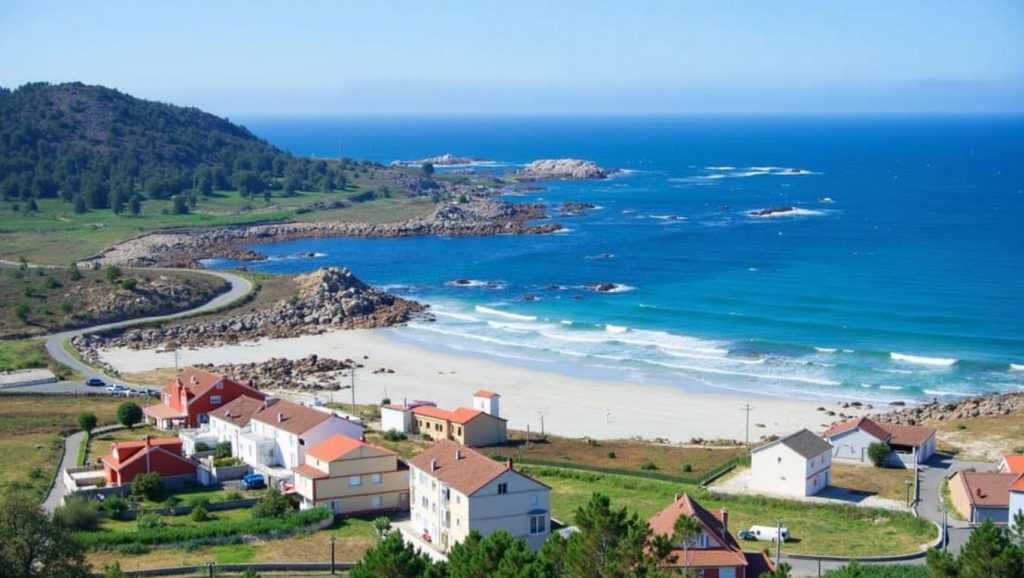 Panorámica de Praia do Lastre, A Coruña