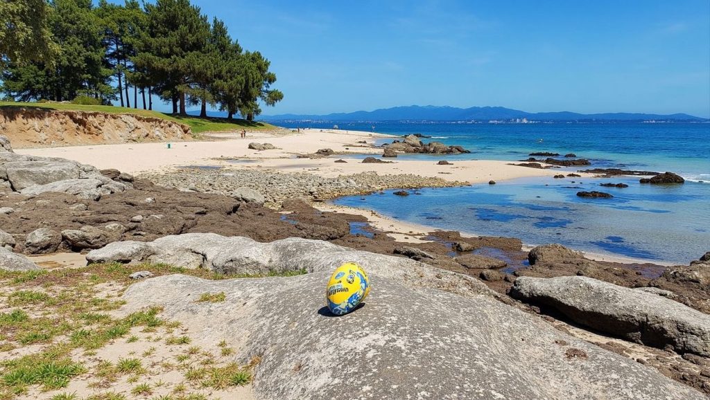 Costa de Praia do Mallón en A Illa de Arousa, Pontevedra