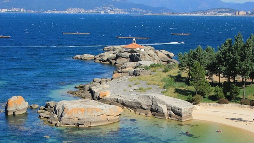 Aguas de Praia do Mallón en A Illa de Arousa (Pontevedra)