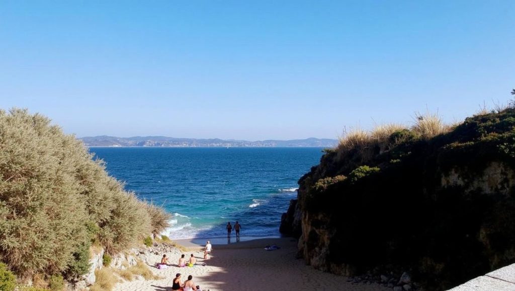 Panorámica de Praia do Mouro, A Coruña