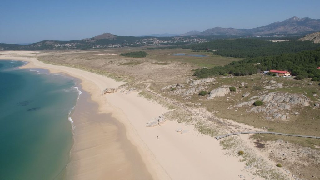 Entorno natural de Praia do Norte en Pontevedra