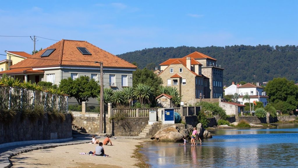 Entorno natural de Praia do Padrón en Pontevedra