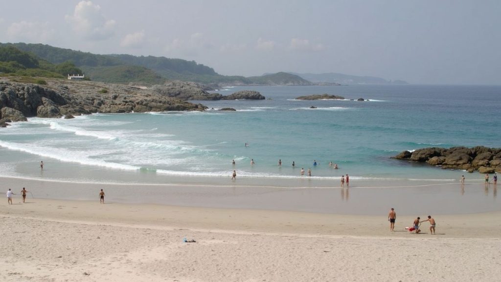 Panorámica de Praia do Penoural, Lugo