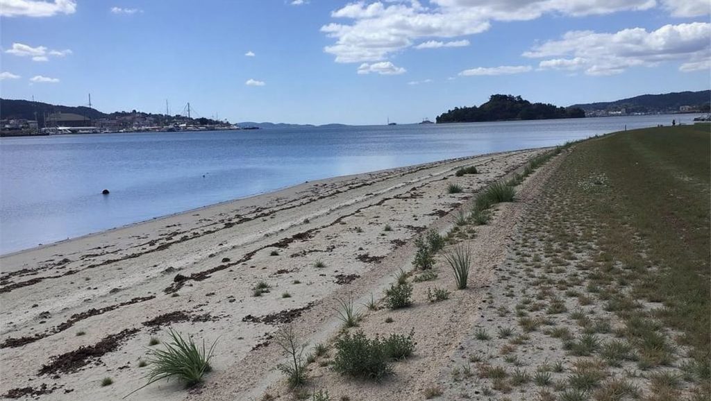 Praia do Polvorín en Poio (Pontevedra)