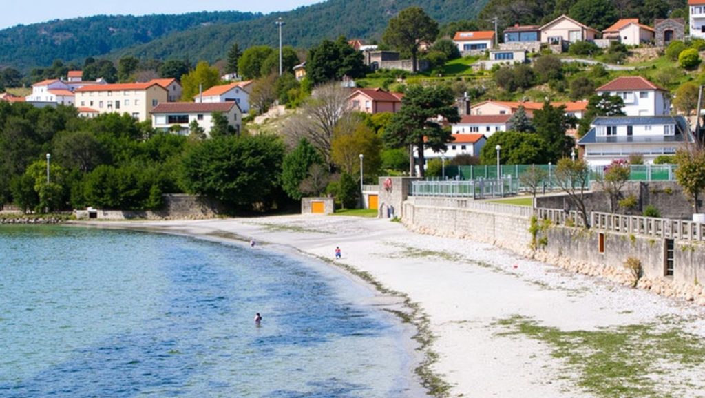 Entorno natural de Praia do Polvorín en Pontevedra
