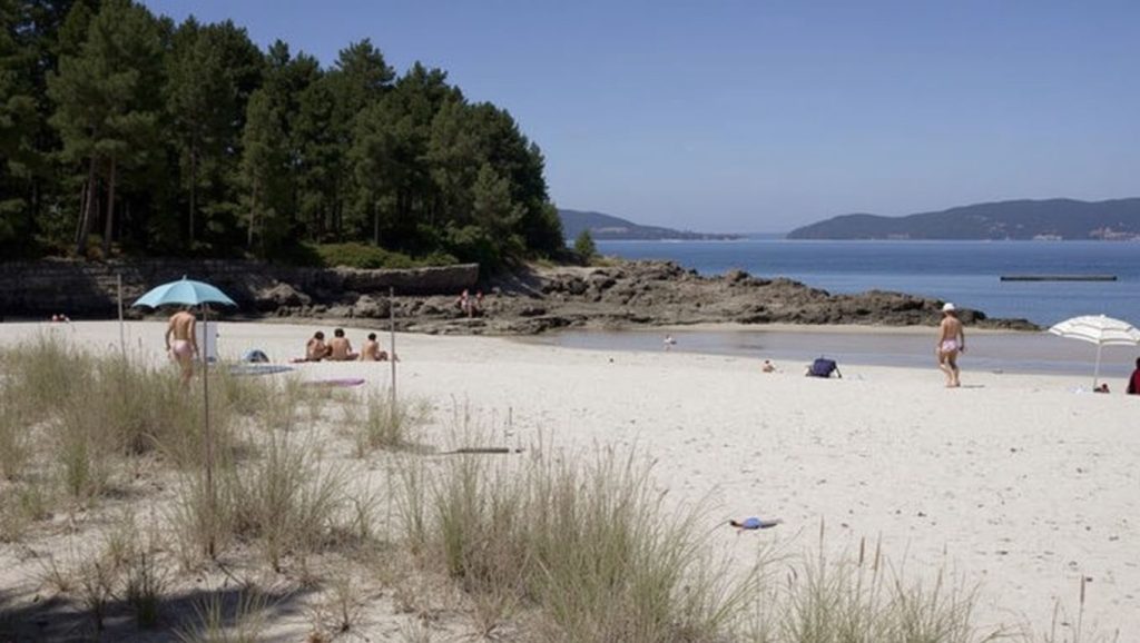 Vista de Praia do Pozo en Galicia, A Coruña