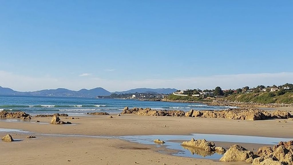 Amplia vista de Praia do Prado, Galicia, A Coruña