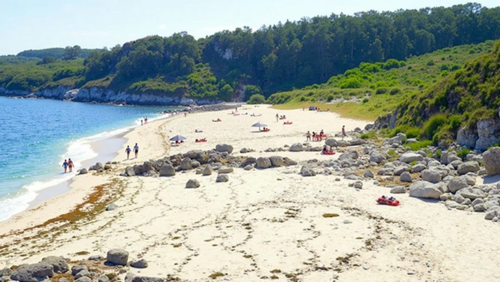 Vista general de Praia do Prado das Vellas, Galicia