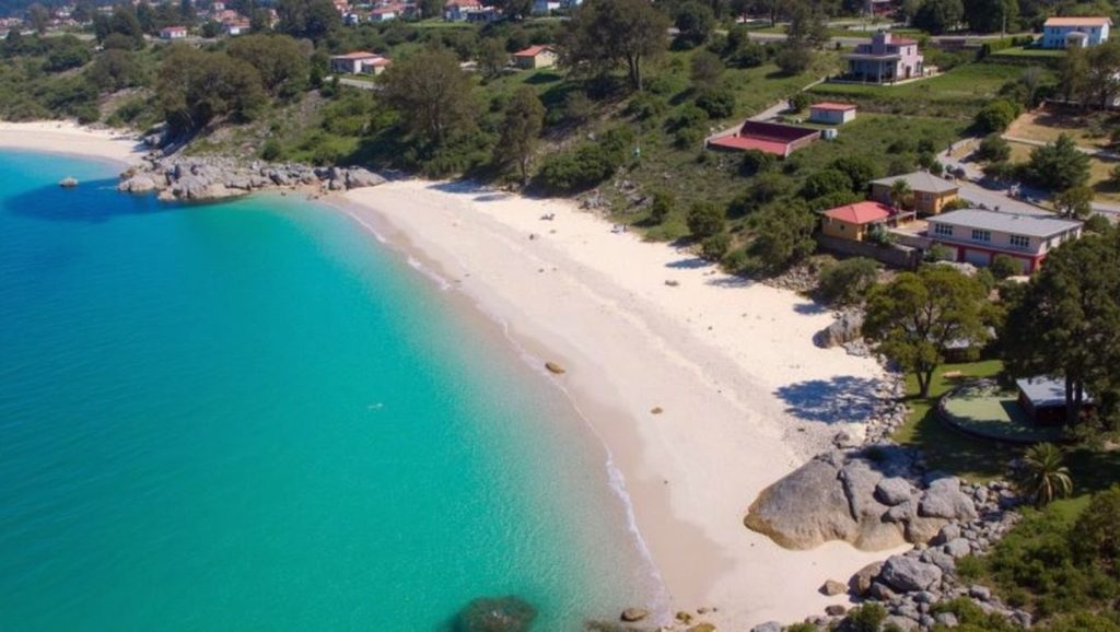Aguas de Praia do Salgueirón en Cangas de Morrazo (Pontevedra)
