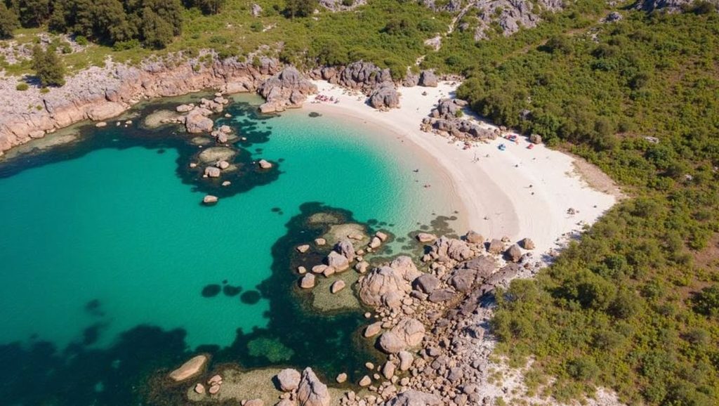 Entorno natural de Praia do Salgueirón en Pontevedra