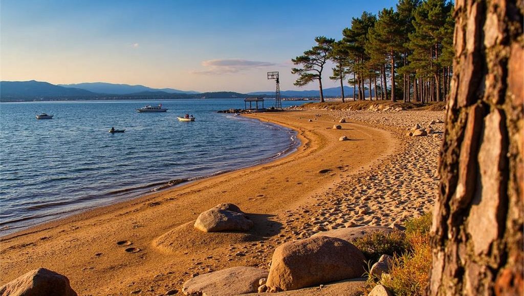 Vista general de Praia do Terrón, Galicia