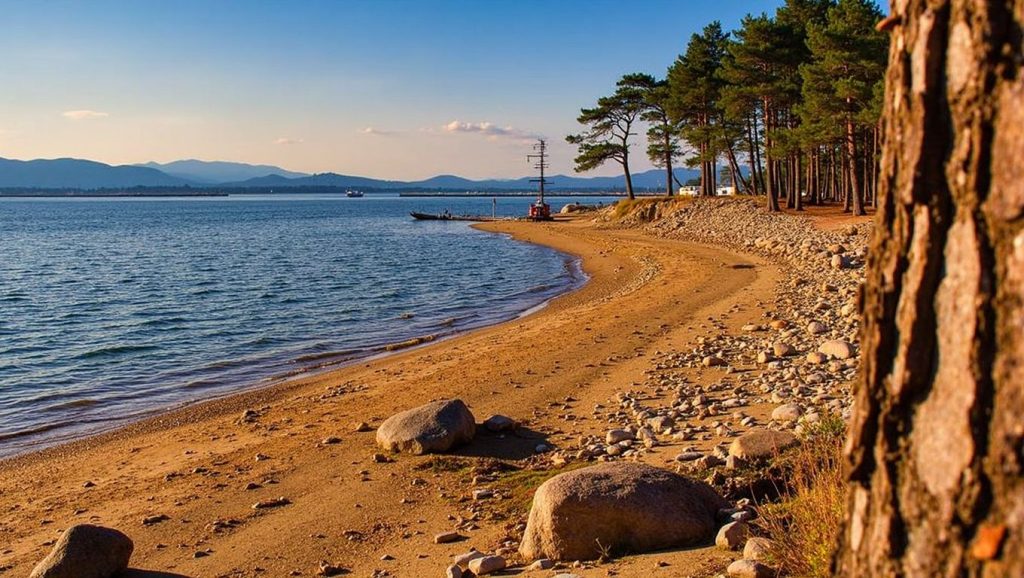 Arena y mar en Praia do Terrón, Galicia, A Coruña