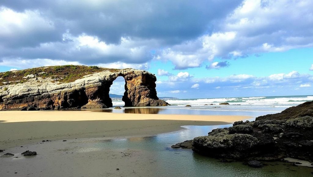 Vista de Praia do Vao do Norte en Galicia, A Coruña