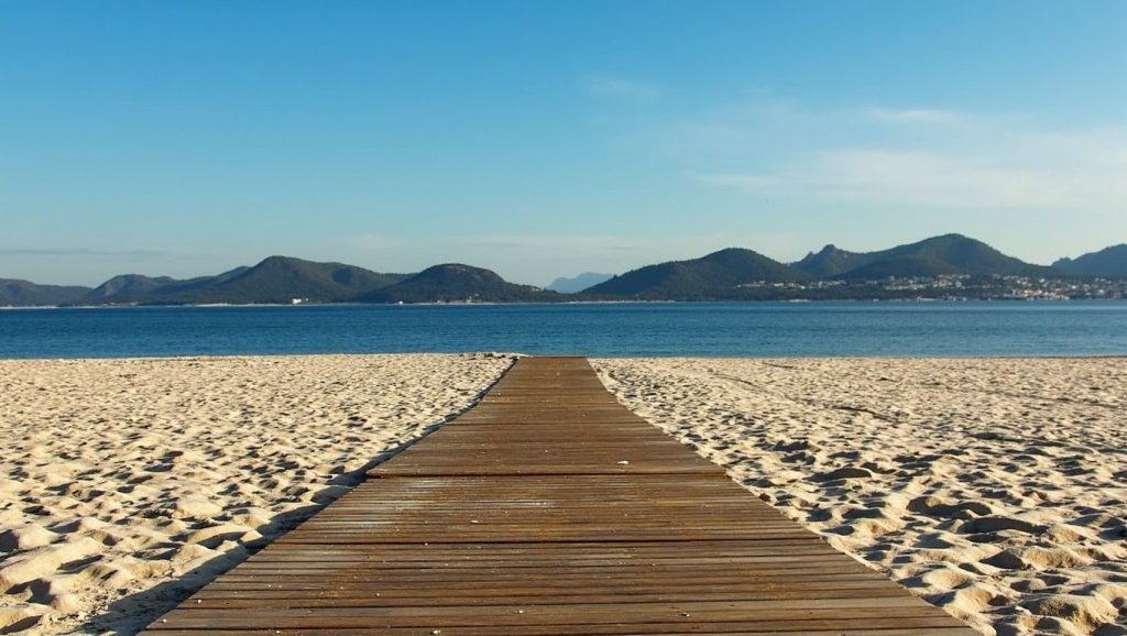 Playa do Vao do Sur desde la arena, Galicia, A Coruña
