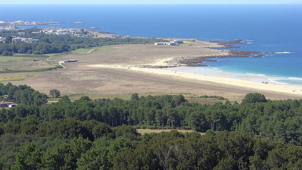 Vista de Praia do Vilar en Ribeira, A Coruña