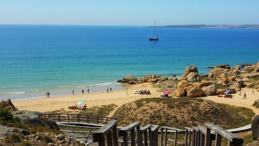 Horizonte desde Praia do Vilar, Ribeira, A Coruña