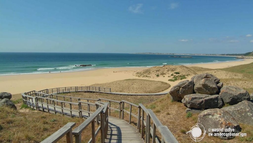 Playa do Vilar desde la arena, Ribeira, A Coruña