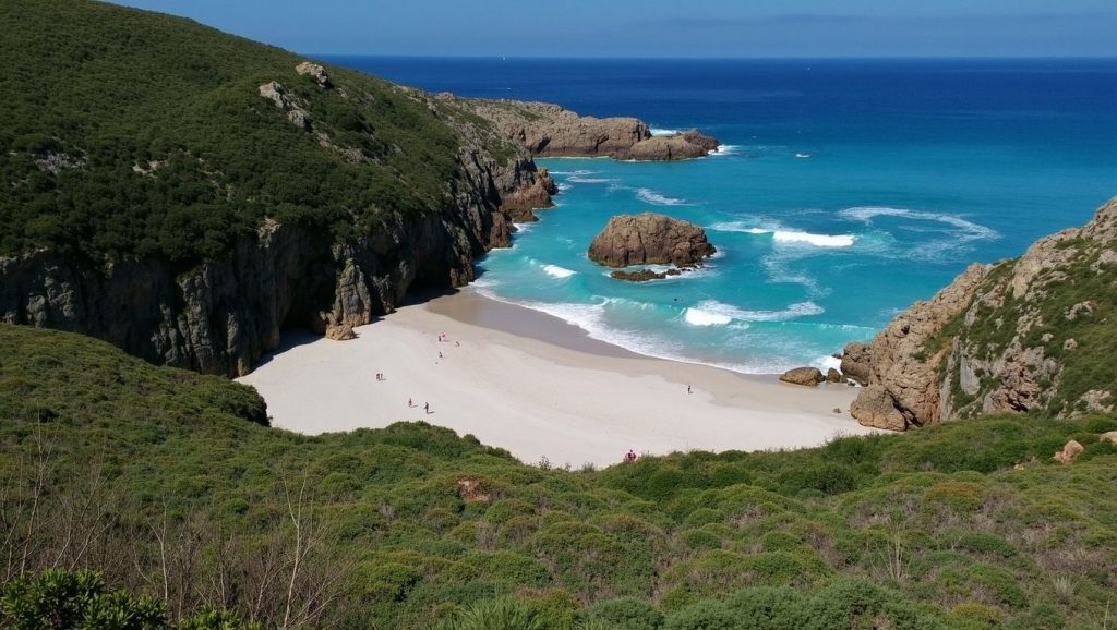 Panorámica de Praia dos Cacheiros, A Coruña