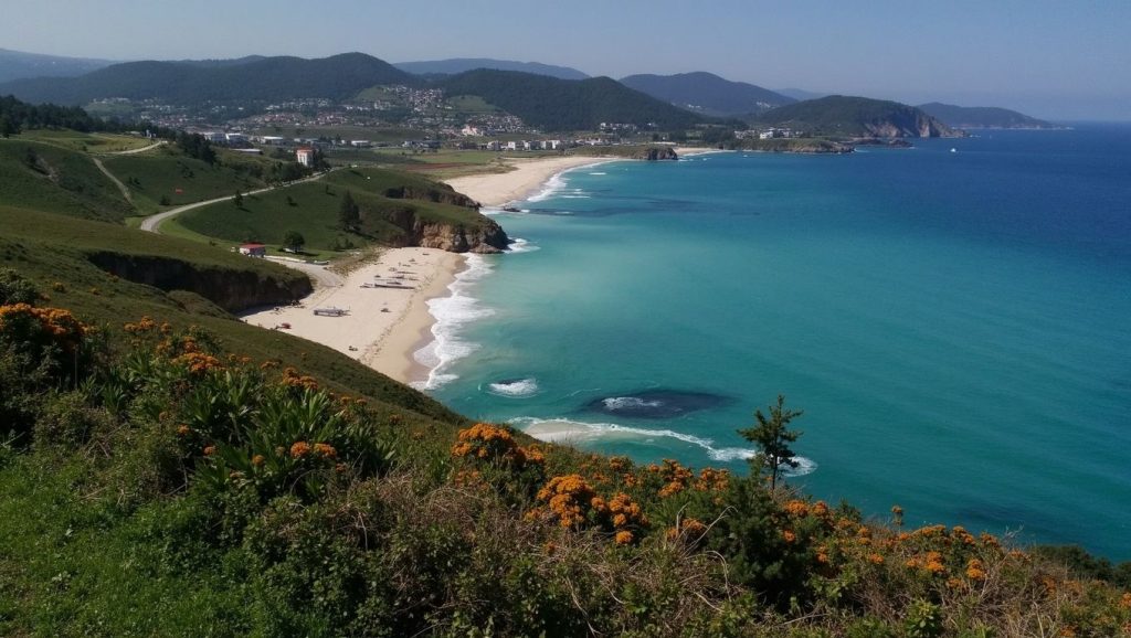 Ría y costa de Praia dos Cacheiros en Arteixo, A Coruña