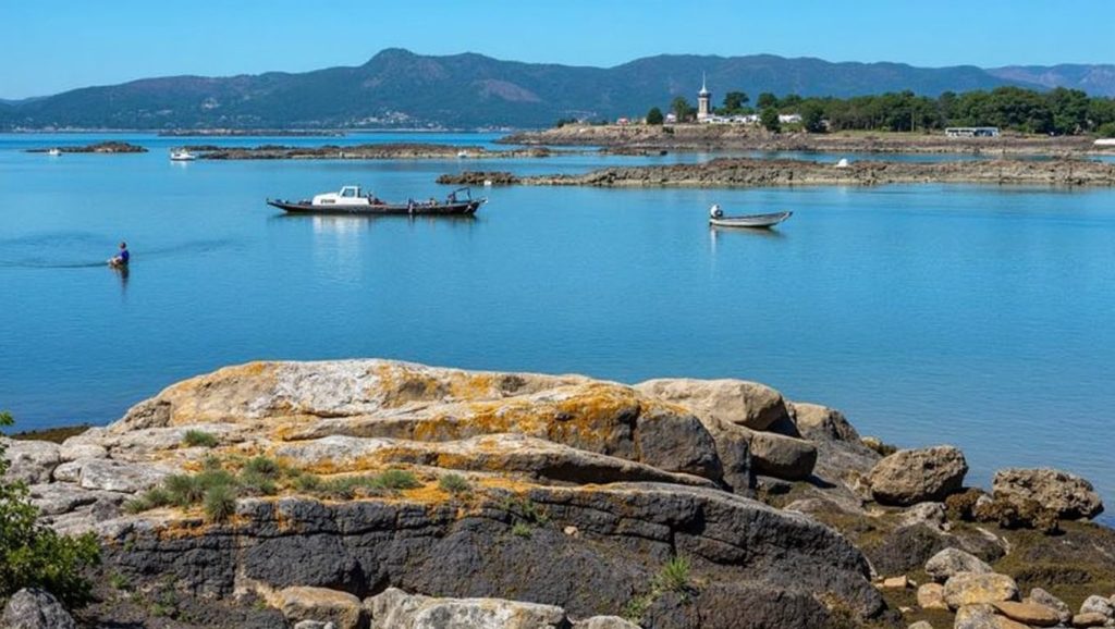 Panorámica de Praia dos Espiños das Aceñas, Pontevedra