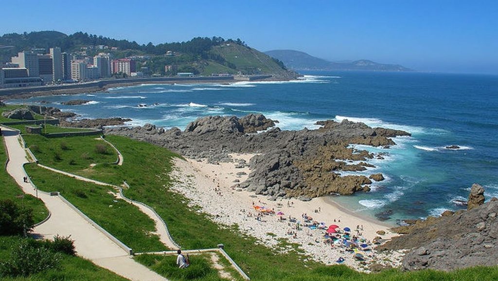 Panorámica de Praia dos Frades, Pontevedra